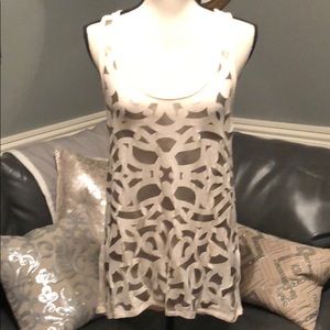 Nwot Gold & Cream Tank